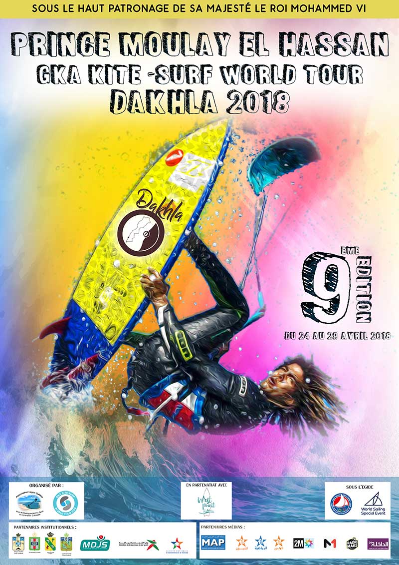 Dakhla 2018 GKA Kite-Surf World Tour event poster