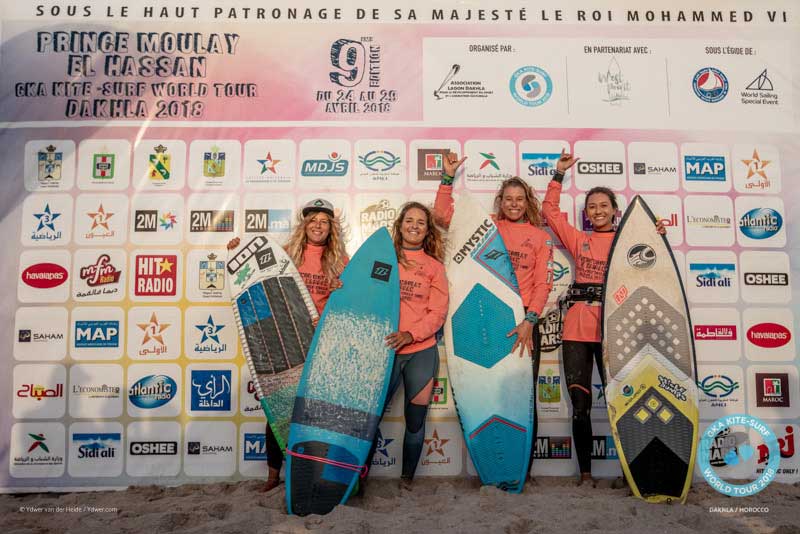 GKA Kite-Surf World Tour Dakhla 2018 Finals - Women's PodiumGKA Kite-Surf World Tour Dakhla 2018 Finals - Women's Podium