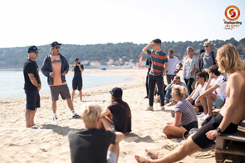 Rider briefing tow-up Leucate