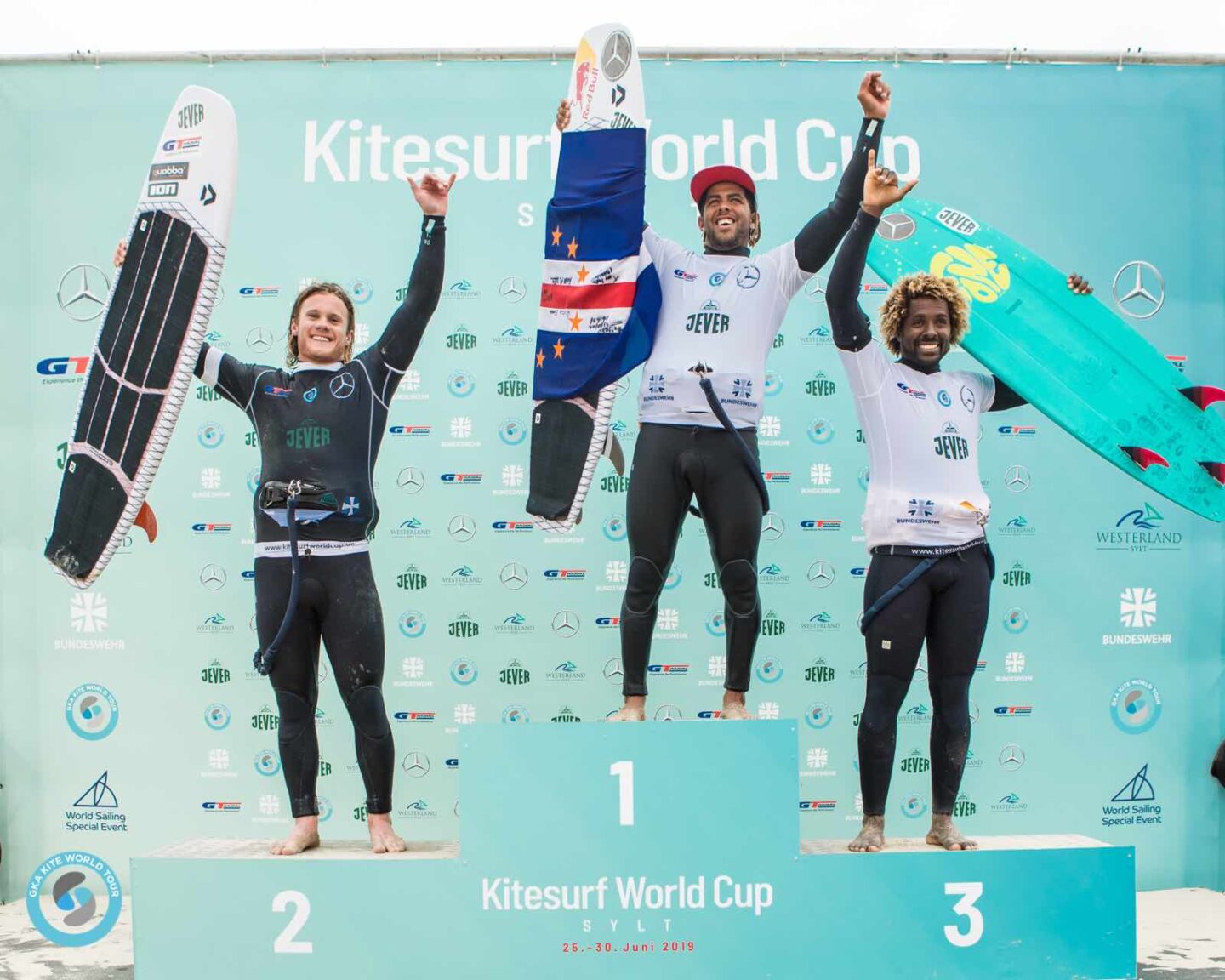 GKA Kite Surf World Cup Sylt Men's Podium GKA Kite-Surf World Cup Sylt men's podium