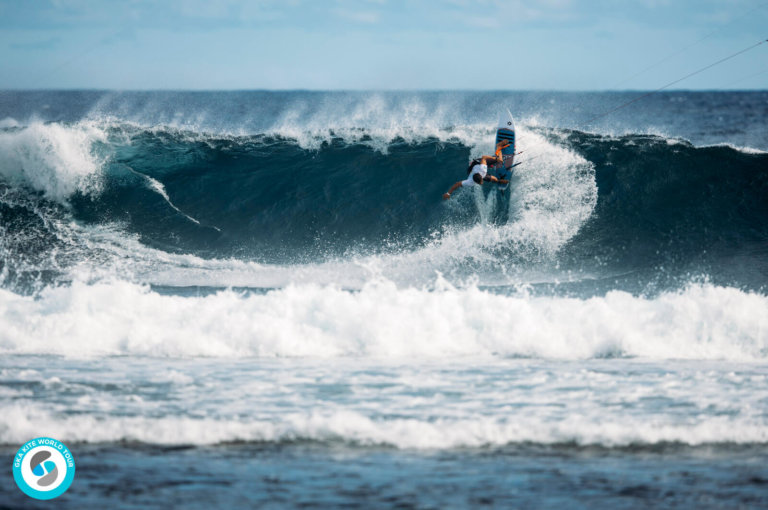 Image for GKA Kite World Cup Mauritius: Day One – 8 Kite-Surf heats completed for the men